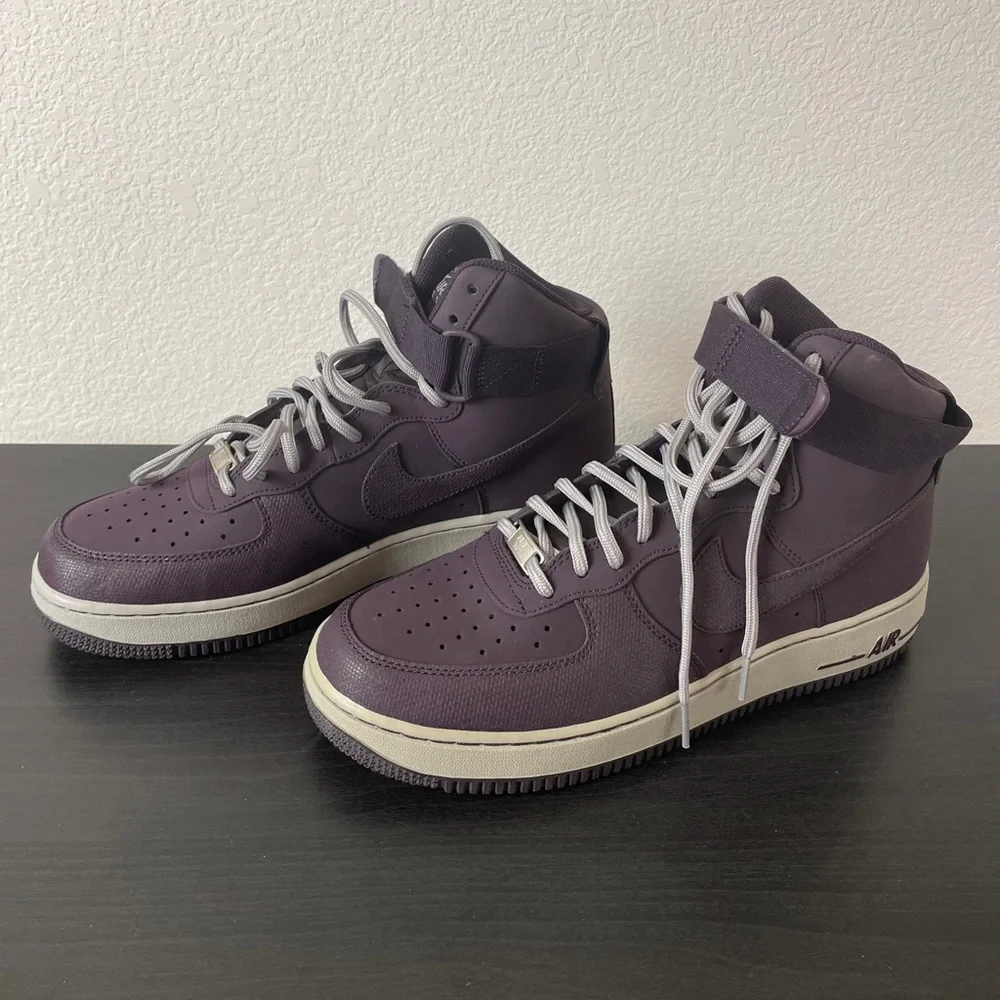 Nike Men’s Air Force 1 High 07 Port Wine Size 9 - Picture 2 of 11